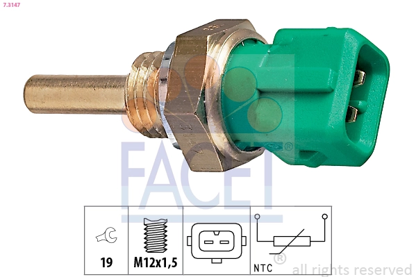 Sensor, coolant temperature