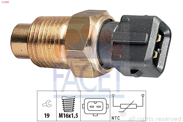 Sensor, coolant temperature
