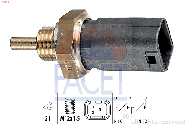 Sensor, coolant temperature