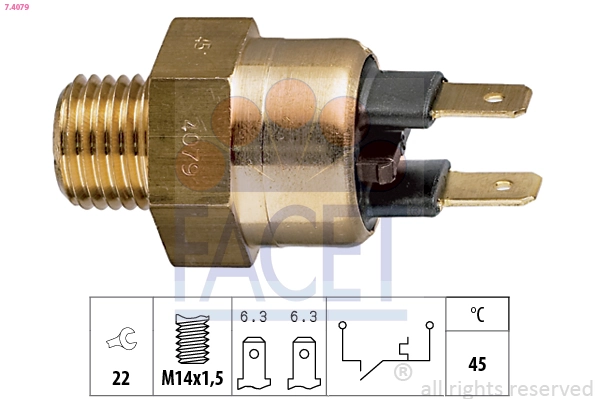 Temperature Switch, coolant warning lamp