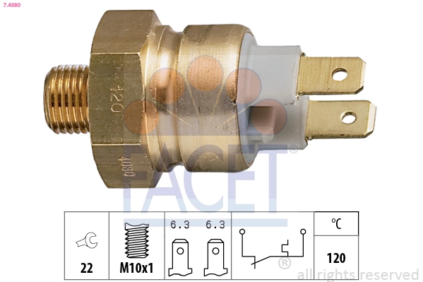 Temperature Switch, coolant warning lamp