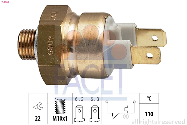 Temperature Switch, coolant warning lamp