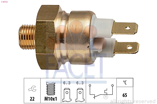 Temperature Switch, coolant warning lamp