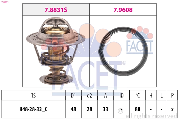 Thermostat, coolant