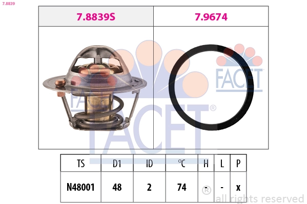 Thermostat, coolant