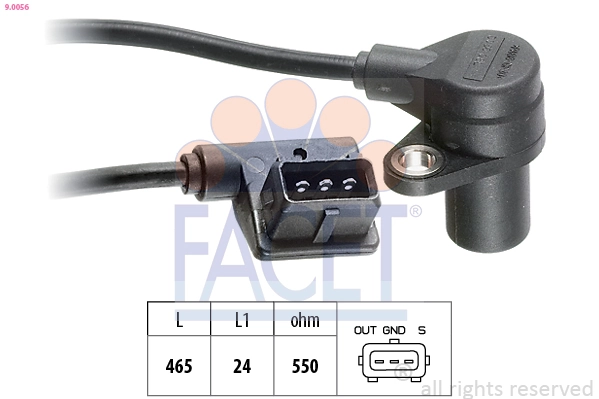 Sensor, crankshaft pulse