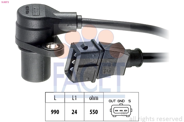Sensor, crankshaft pulse