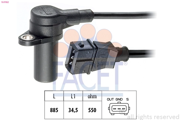 Sensor, crankshaft pulse