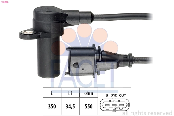 Sensor, crankshaft pulse
