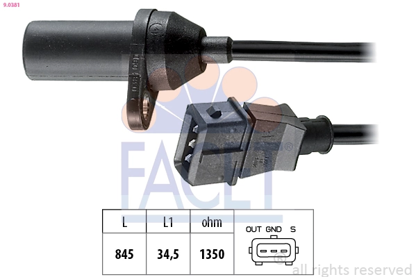 Sensor, crankshaft pulse