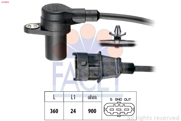 Sensor, crankshaft pulse