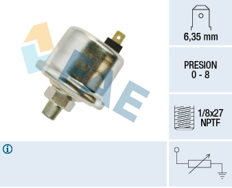 Sensor, oil pressure