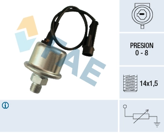 Sensor, oil pressure