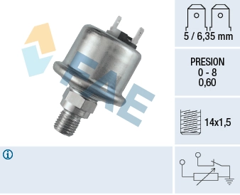 Sensor, oil pressure