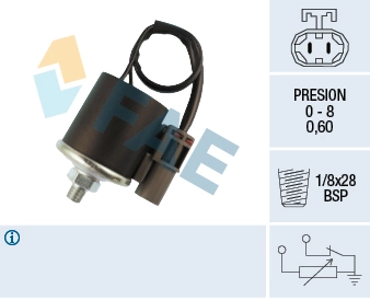 Sensor, oil pressure