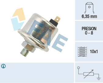 Sensor, oil pressure