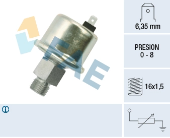 Sensor, oil pressure