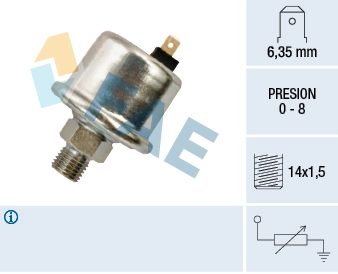 Sensor, oil pressure