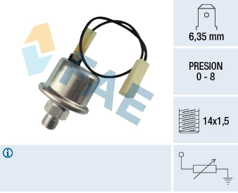 Sensor, oil pressure