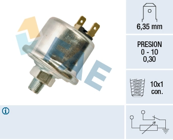 Sensor, oil pressure