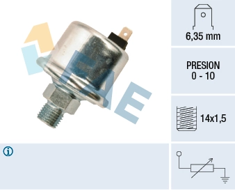 Sensor, oil pressure
