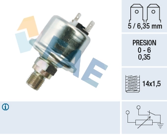 Sensor, oil pressure