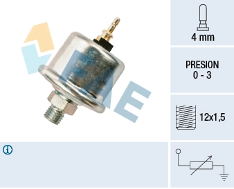 Sensor, oil pressure