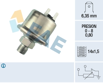 Sensor, oil pressure