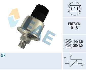 Sensor, oil pressure