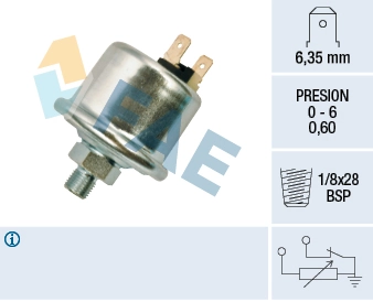 Sensor, oil pressure