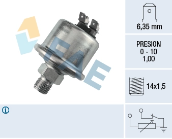 Sensor, oil pressure