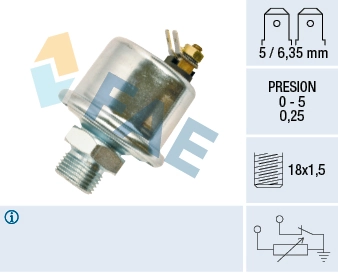 Sensor, oil pressure