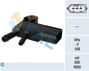 Sensor, exhaust pressure