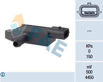 Sensor, exhaust pressure