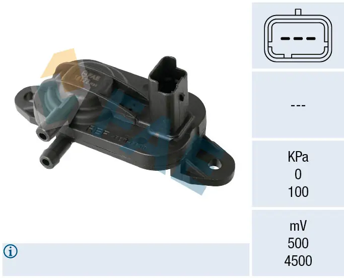Sensor, exhaust pressure
