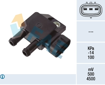 Sensor, exhaust pressure