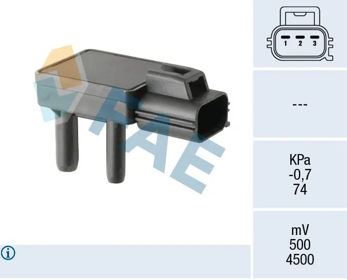 Sensor, exhaust pressure