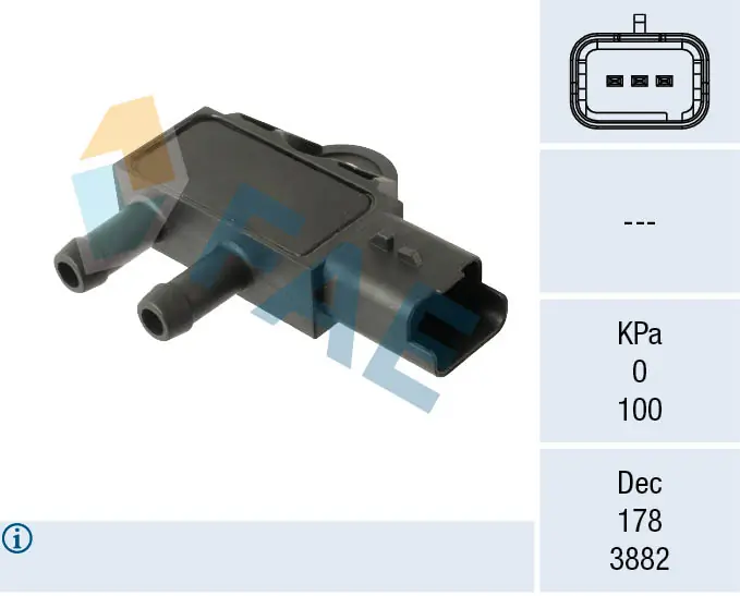 Sensor, exhaust pressure