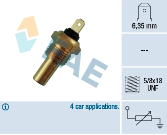 Sensor, coolant temperature