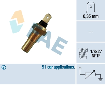 Sensor, coolant temperature