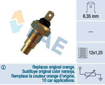 Sensor, coolant temperature
