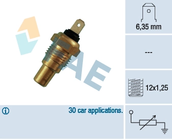 Sensor, coolant temperature