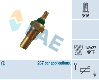Sensor, coolant temperature