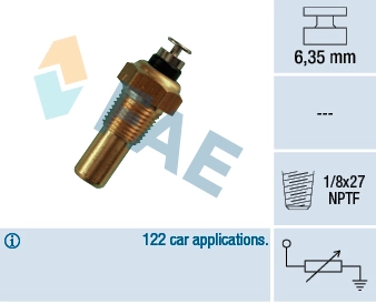 Sensor, coolant temperature