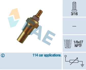 Sensor, coolant temperature