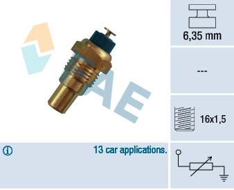 Sensor, coolant temperature