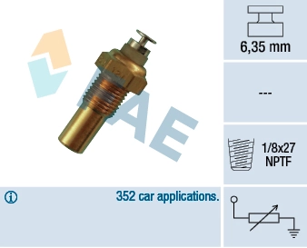 Sensor, coolant temperature