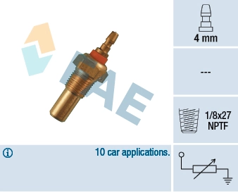 Sensor, coolant temperature