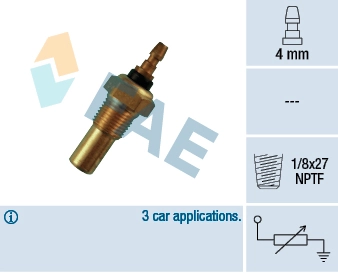 Sensor, coolant temperature