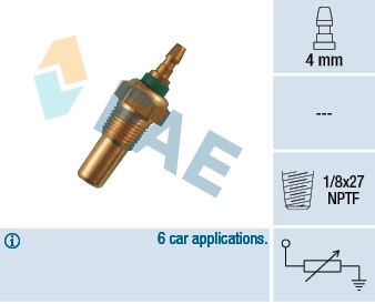 Sensor, coolant temperature